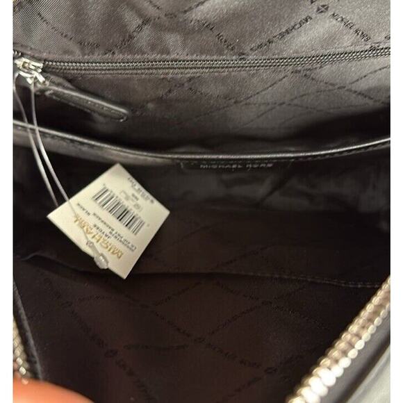 NWT Michael Kors Jaycee Large Backpack Logo MK Black Zip Pocket MSRP 558 - Picture 9 of 14